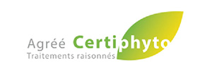 Logo certifiant Certiphyto, en traitement raisonné